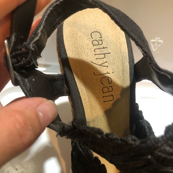 Black strap wedges - Picture 3 of 3